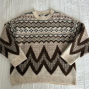 Fair isle oversized sweater